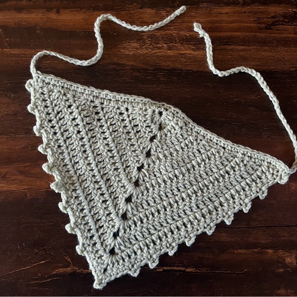 Handmade Crochet Headscarf and Sweater